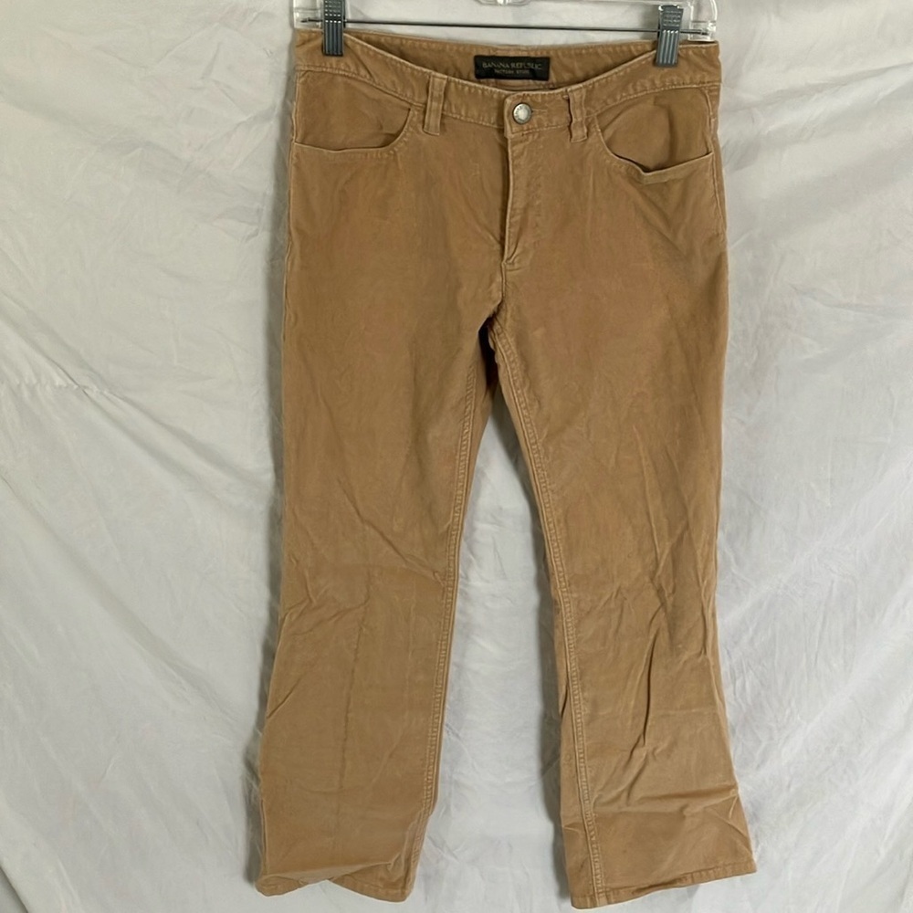 Banana Republic: Tan Stretch Corduroy Bootcut Pants- 4 Regular